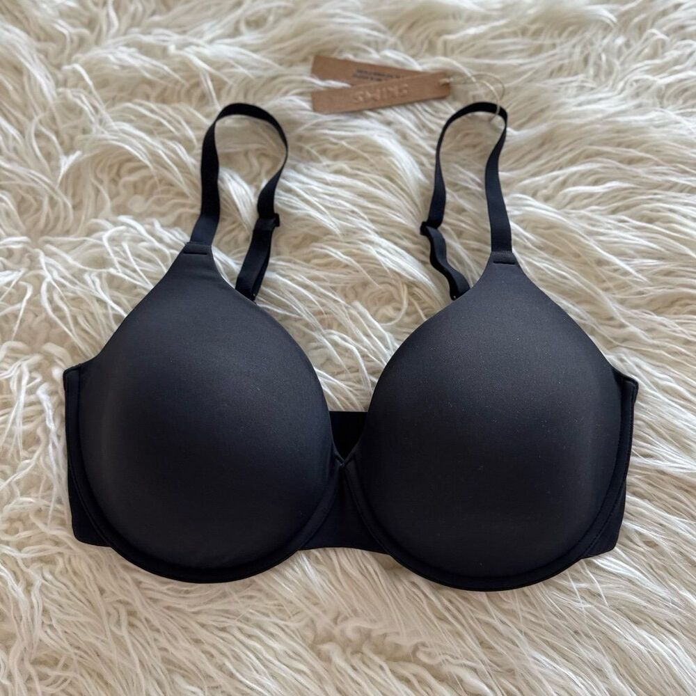 Skims Fits Everybody T-shirt Bra Onyx Size 38DDD